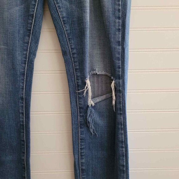 Paige Jeans Womens 28 Verdugo Ultra Skinny Distressed Ripped Medium Wash - Picture 3 of 12